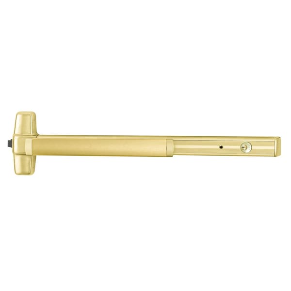 Grade 1 Grade 1 Delayed Egress Exit Device, Rim Latch, Exit Only, Fire Rated, Satin Brass